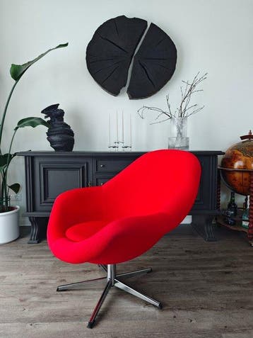 Lounge stoel - Textiel, Plastic, Staal - in de stijl van