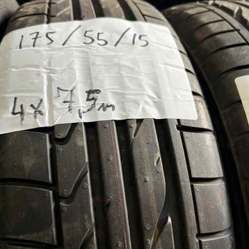 2 x Bridgestone 175-55-15 Zomerbanden 7,5mm, Gebruikt, 15 inch, 175 mm, Ophalen of Verzenden