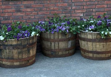 SUPER AANBIEDING! Eikenhouten halve whiskyvaten NU €57, Tuin en Terras, Rond, Nieuw, Ophalen of Verzenden, Balkon