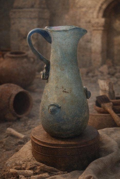 Murano - Kruik - Muranoglas - Pichet Scavo - GEEN RESERVE, Antiek en Kunst, Antiek | Glas en Kristal