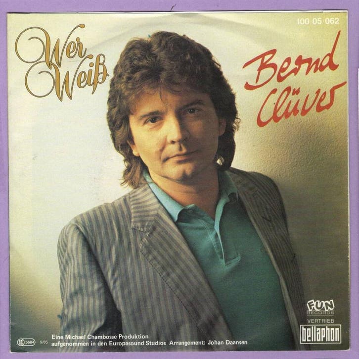 Bernd Clüver – Wer Weiß / Ich Brenne (7-Vinyl-Single), Cd's en Dvd's, Vinyl Singles, Ophalen of Verzenden