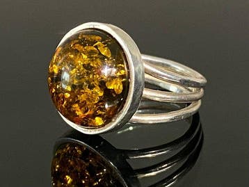 Golden Fire • Exclusieve glanzende Baltisch amber vintage