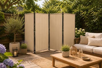 Tuinscherm Kamerscherm Privacy schaduw scherm  veel kleuren, Staal, Verzenden, Nieuw, 200 cm of meer