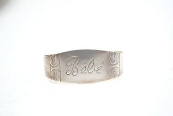 Servetring - .833 zilver - Gegraveerd “Bébé”, Antiek en Kunst