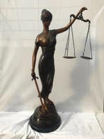 Lady Justice - XL - 50 cm - Figuur - Brons, Antiek en Kunst
