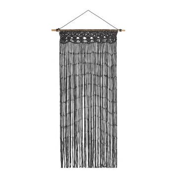 2Lif Deurgordijn Macramé  donker grijs 90 x 200cm, Verzenden, Nieuw