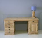 Bureau recycle teak 160x80cm op voorraad; Indoteak, Huis en Inrichting, Bureaus, Nieuw