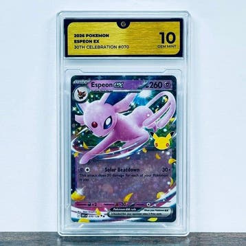 Pokémon Graded card - Espeon ex 070- 30th Anniversary –, Nieuw