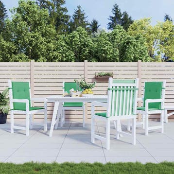 vidaXL Tuinstoelkussens lage rug 4 st 100x50x3 cm oxford, Verzenden, Nieuw, Groen