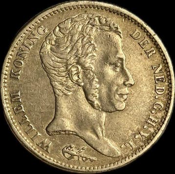Nederland. Willem I. 1 Gulden 1824 Utrecht, Postzegels en Munten
