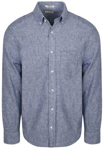 Gant Overhemd Cotton Linen Blauw maat 3XL Heren, Verzenden, Nieuw, Blauw, GANT