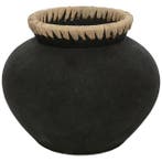 Bazar Bizar De Styly Vaas - Zwart Naturel - M - Ongebruikt, Ophalen of Verzenden, Zo goed als nieuw, Aardewerk of Porselein, Minder dan 50 cm