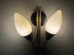 Lamp - Glas, Metaal - Mid century wandlamp