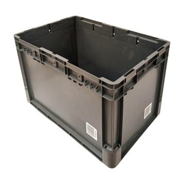 Stapelbak, 600x400x400 mm, euronorm, grijs kunststof,, Ophalen of Verzenden