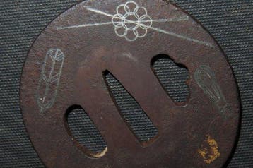C5-965 Thee-hulpmiddel Tsuba - gesmeed ijzer - Japan - Edo