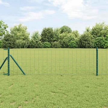 vidaXL Euro-hek met grondbevestiging 10 x 0,8 m PVC-Coated, Verzenden, Nieuw, IJzer