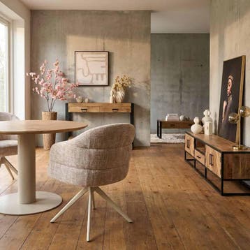 Draaibare eetkamerstoel Bella Beige Poot Zand, Huis en Inrichting, Stoelen, Ophalen of Verzenden, Nieuw