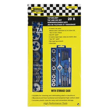 Benson 20-delige metrische tapset - M3 t/m M12 - hoogwaar..., Ophalen of Verzenden, Nieuw