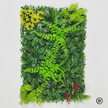 Kunstplant Muurpaneel Groen met Gras en Buxus - Decoratieve, Tuin en Terras, Verzenden, Nieuw