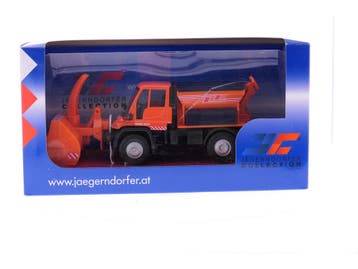 Schaal 1:40 Jagerndorfer 2105 UNIMOG MB WINTERDIENST ORAN..., Ophalen of Verzenden, Gebruikt
