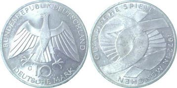 10 Dm Duitsland Fehlpraegung 10 Mark 1972 G Lichtenrader..., Verzenden