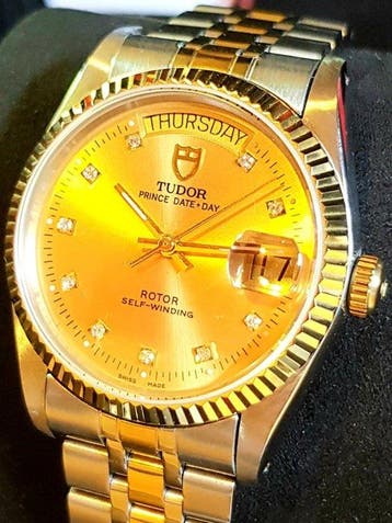 Tudor - Prince Date+Day - GOLD DIAMOND DIAL - 36mm -
