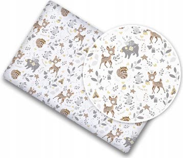 Hoeslaken ledikant 100% Katoen- Baby herten - 60x120 cm, Verzenden, Nieuw