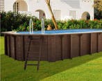 Interline Bali houten zwembad 840 x 490 x 138 cm - incl., Tuin en Terras, Ophalen of Verzenden, Nieuw