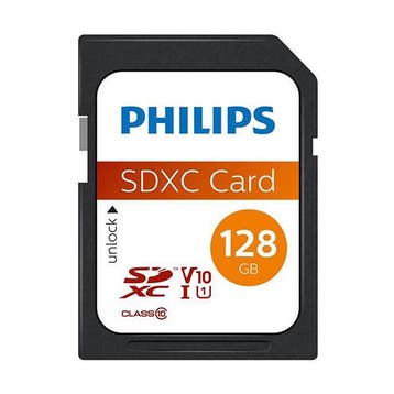SDXC kaart | Philips | 128 GB (Class 10), Verzenden, Nieuw, Philips