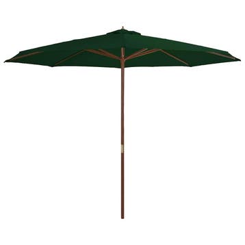 Houten Parasol 350cm | Tweedekansje | OP=OP, Ophalen of Verzenden, Zo goed als nieuw, 3 tot 4 meter, Stokparasol