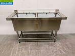 RVS Spoeltafel Vogue CF406 Dubbele spoelbakken 141 cm Horeca, Ophalen of Verzenden, Nieuw in verpakking
