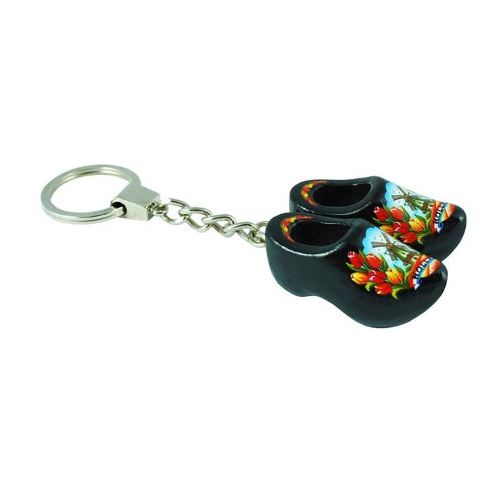 Sleutelhanger met 2 klompjes van 4 cm Zwart, Kleding | Heren, Schoenen, Nieuw, Ophalen of Verzenden