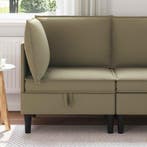 vidaXL Hoeksofa met Opbergruimte Kaki Fluweel, Huis en Inrichting, Banken | Bankstellen, Verzenden, Nieuw, Stof, Minder dan 150 cm