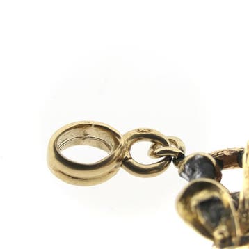 8 karaat antiek Duitse hanger met roos geslepen diamanten, Ophalen of Verzenden, Gebruikt, Goud, Overige merken