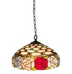 Tiffany hanglamp (incl. ketting) - Uit voorraad leverbaar, Verzenden, Nieuw, Glas, Tiffany | Glas-in-lood