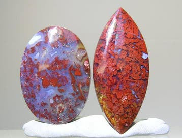 Agaat Cabochon - Hoogte: 43.4 mm - Breedte: 18.8 mm- 14.9 g