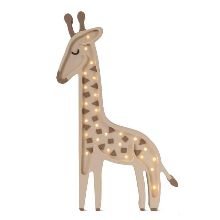 Houten giraffe lamp in beige – handgemaakte sfeerverlicht., Kinderen en Baby's, Kinderkamer | Inrichting en Decoratie, Nieuw, Ophalen of Verzenden