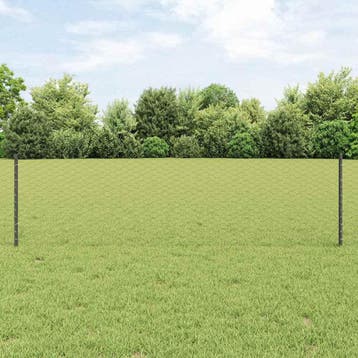 vidaXL zeshoekig gaasgek met palen 100 x 0,6 m PVC-Coated, Verzenden, Nieuw, IJzer