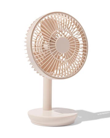 HEMA Draadloze tafelventilator 17x27cm beige, Verzenden, Nieuw