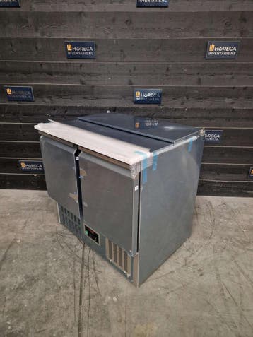 Koelwerkbank | Tefcold | saladette | 2-deurs | deksel | RVS, Nieuw zonder verpakking, Koelen en Vriezen