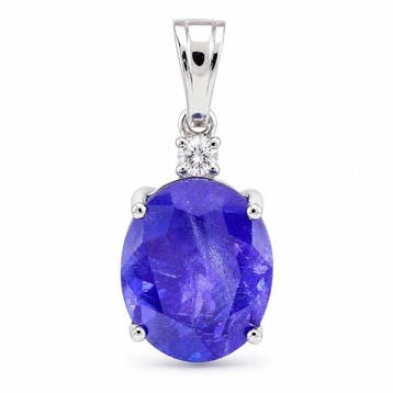 Zonder minimumprijs - Hanger - 14 karaat Witgoud - 6.13ct.