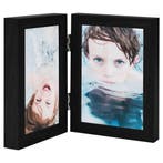 vidaXL Fotolijst tweeluik 2x(10x15 cm) zwart, Verzenden, Nieuw