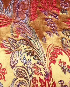 Jacquard Fantasie Paisley Goud, Nieuw