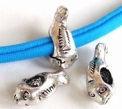 Per stuk European Jewelry kraal metaal visje antiek zilve..., Ophalen of Verzenden, Nieuw, Kraal