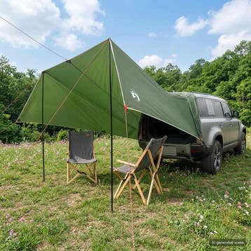 vidaXL Voertuig luifel Groen 518 x 580 x 215 cm Polyester en, Verzenden, Nieuw, Tot en met 2