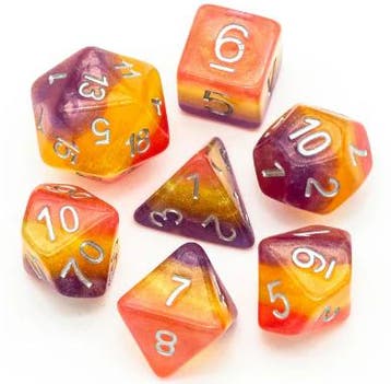RPG Dice Set - Wyldfire | Foam Brain Games - Spelonderdelen, Verzenden, Nieuw