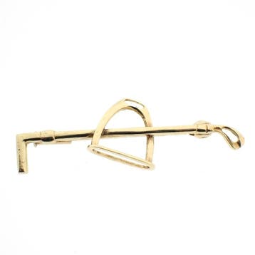 Gouden polo sport broche., Ophalen of Verzenden, Gebruikt, Goud, Goud