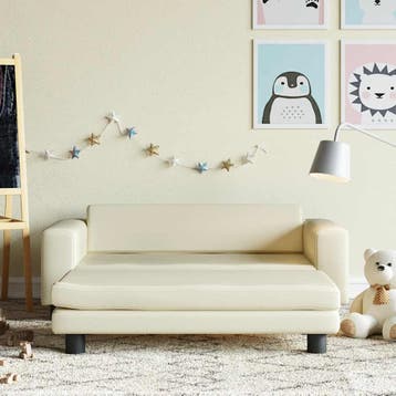 vidaXL Kinderbank met voetensteun 100x50x30 cm kunstleer, Verzenden, Nieuw