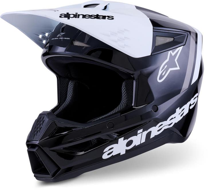 Alpinestars S-M3 Radium Zwart Wit Grijs Crosshelm, Motoren, Kleding | Motorhelmen, Overige typen, Heren, XXL, Nieuw met kaartje