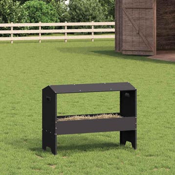 vidaXL Voederbak voor vee Zwart 79 x 35 x 62 cm 15 kg, Verzenden, Nieuw